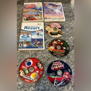 Nintendo Wii Kid’s Video Game Bundle - Set of 7 - Super Mario Bros, Donkey Kong